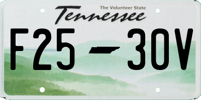 TN license plate F2530V