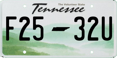 TN license plate F2532U