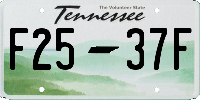 TN license plate F2537F
