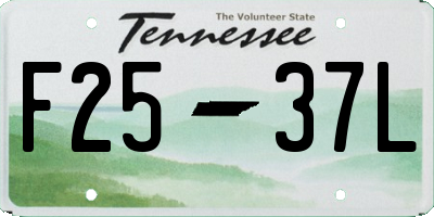 TN license plate F2537L