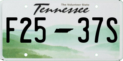 TN license plate F2537S