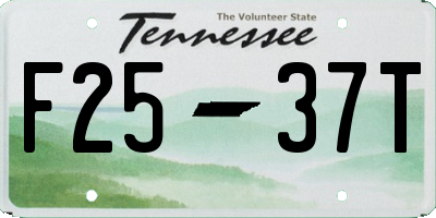 TN license plate F2537T