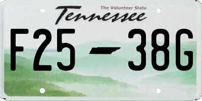 TN license plate F2538G