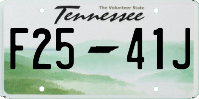 TN license plate F2541J