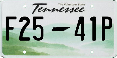 TN license plate F2541P
