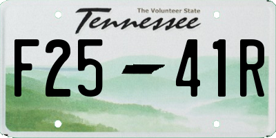 TN license plate F2541R