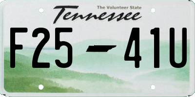 TN license plate F2541U