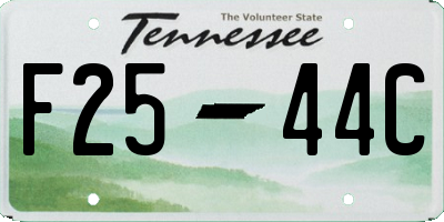 TN license plate F2544C