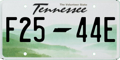 TN license plate F2544E