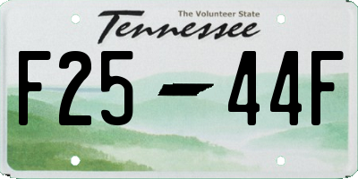 TN license plate F2544F