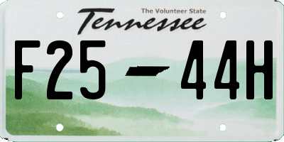 TN license plate F2544H