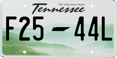TN license plate F2544L