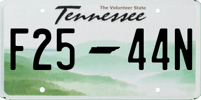 TN license plate F2544N