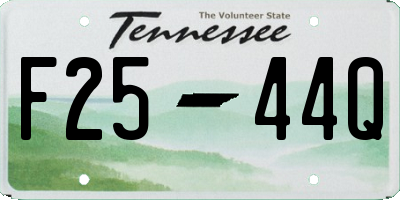 TN license plate F2544Q