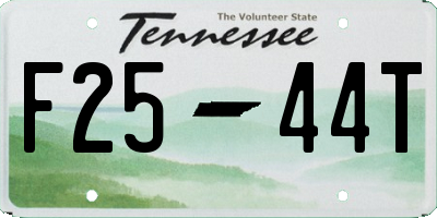 TN license plate F2544T