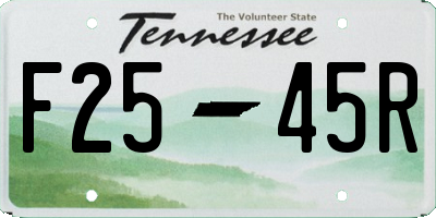 TN license plate F2545R