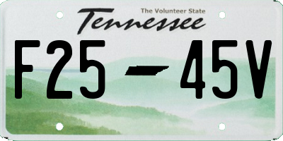 TN license plate F2545V
