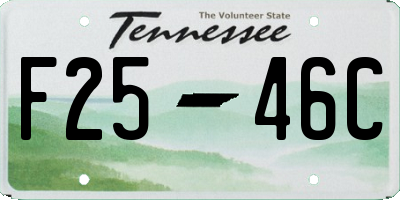 TN license plate F2546C