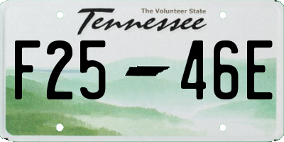 TN license plate F2546E