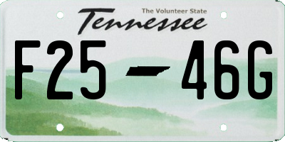 TN license plate F2546G