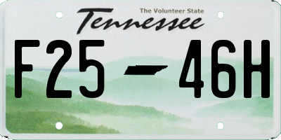 TN license plate F2546H