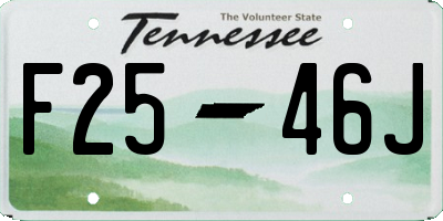 TN license plate F2546J