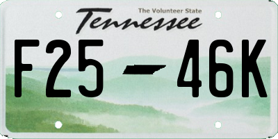 TN license plate F2546K
