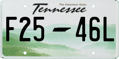TN license plate F2546L