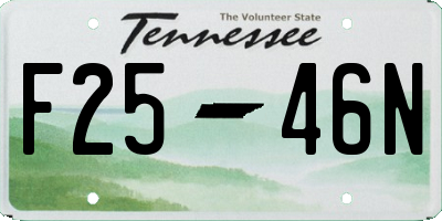 TN license plate F2546N