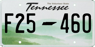 TN license plate F2546O