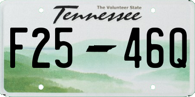 TN license plate F2546Q