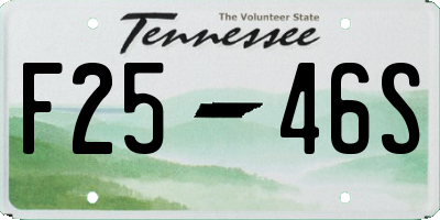 TN license plate F2546S