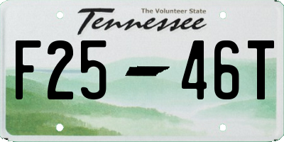 TN license plate F2546T