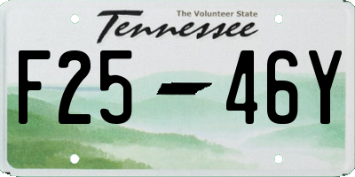 TN license plate F2546Y