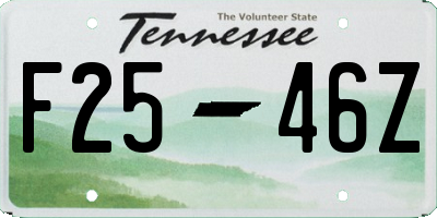 TN license plate F2546Z