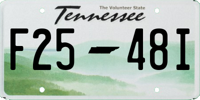 TN license plate F2548I