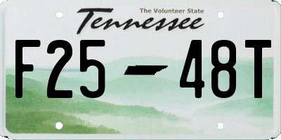 TN license plate F2548T