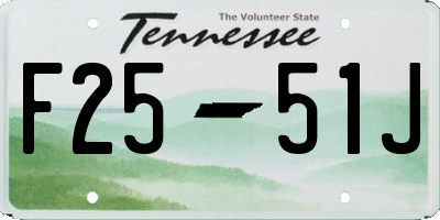 TN license plate F2551J