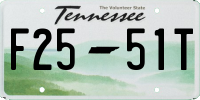 TN license plate F2551T