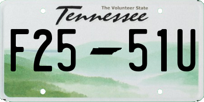 TN license plate F2551U