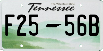 TN license plate F2556B