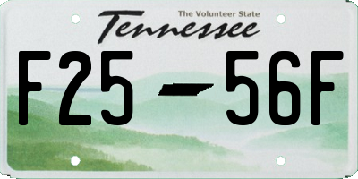 TN license plate F2556F