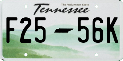 TN license plate F2556K
