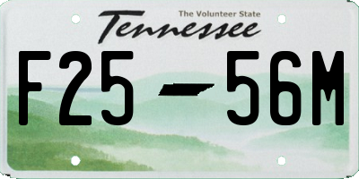 TN license plate F2556M