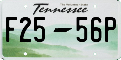 TN license plate F2556P