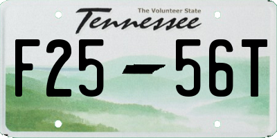 TN license plate F2556T