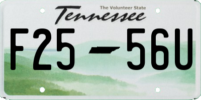 TN license plate F2556U