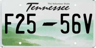 TN license plate F2556V