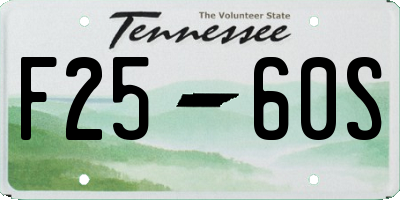 TN license plate F2560S