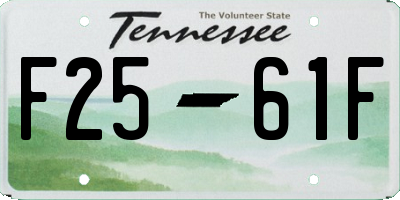 TN license plate F2561F